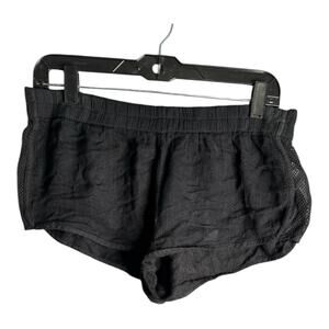 Roxy Black Pull On Shorts With Mesh Sides Size Large
